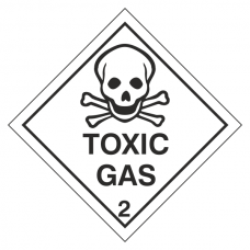 Toxic Gas Hazard Warning Label