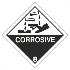 Corrosive Hazard Warning Label