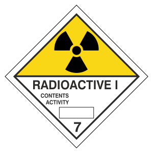 Radioactive I Hazard Warning Label