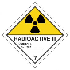 Radioactive III Hazard Warning Label