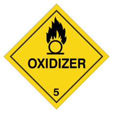 Oxidizer Hazard Warning Label