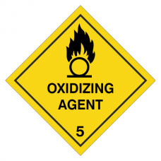 Oxidizing Agent Hazard Warning Label