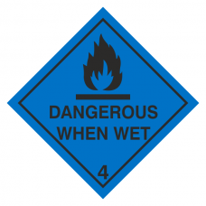 Dangerous When Wet Hazard Warning Label