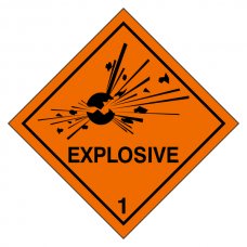 Explosive Hazard Warning Label