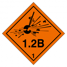 Explosive 1.2B Hazard Warning Label