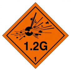 Explosive 1.2G Hazard Warning Label