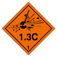 Explosive 1.3C Hazard Warning Label