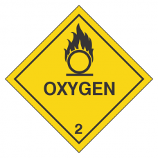 Oxygen Hazard Warning Label