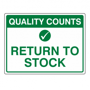 Return To Stock Sign (Large Landscape)