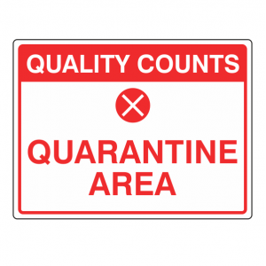 Quarantine Area Sign (Large Landscape)