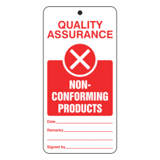 Quality Assurance - Non-Conforming Products Tie Tag