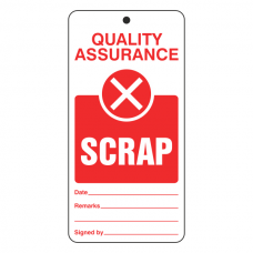 Quality Assurance - Scrap Tie Tag