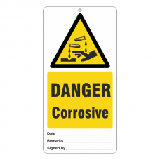 Danger Corrosive Tie Tag
