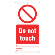 Do Not Touch Tie Tag