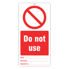 Do Not Use Tie Tag