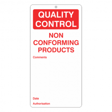 Quality Control - Non Conforming Products Tie Tag
