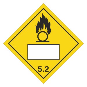 Oxidizer 5.2 UN Substance Hazard Numbering Label