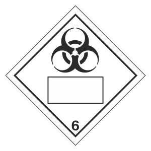 Bio Hazard 6 UN Substance Hazard Numbering Label