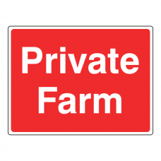 Private Farm Sign (Large Landscape)