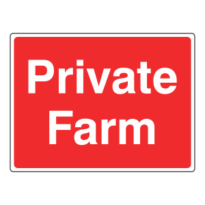 Private Farm Sign (Large Landscape)