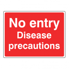 No Entry Disease Precautions Farm Sign (Large Landscape)