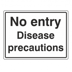No Entry Disease Precautions Sign (Large Landscape)
