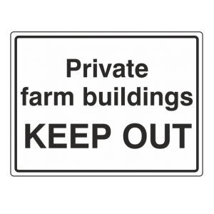 Private Farm Buildings Keep Out Sign (Large Landscape)