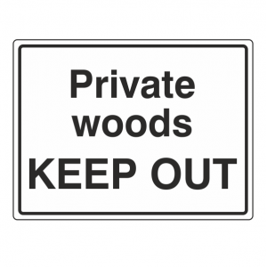Private Woods KEEP OUT Sign (Large Landscape)