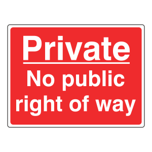 No Public Right Of Way Farm Sign (Large Landscape)