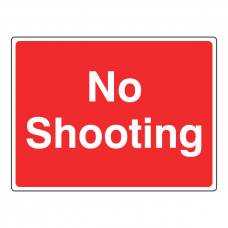 No Shooting Farm Sign (Large Landscape)