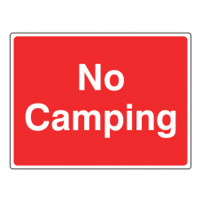 No Camping Farm Sign (Large Landscape)