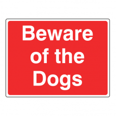 Beware Of The Dogs Farm Sign (Large Landscape)
