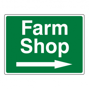 Farm Shop Arrow Right Sign (Large Landscape)