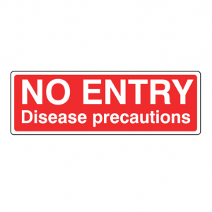 No Entry Disease Precautions Sign (Landscape)