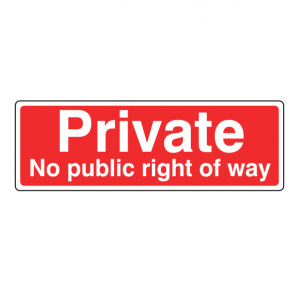 Private No Public Right Of Way Farm Sign (Landscape)