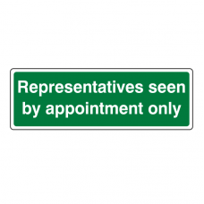 Reps Seen By Appointment Only Farm Sign (Landscape)