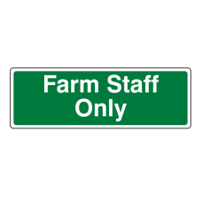Farm Staff Only Sign (Landscape)