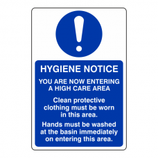 Hygiene Notice Sign