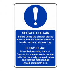 Shower Curtain / Shower Mat Sign