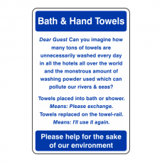 Bath And Hand Towels Sign
