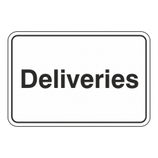 Deliveries Sign (Large Landscape)