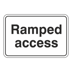 Ramped Access Sign (Large Landscape)