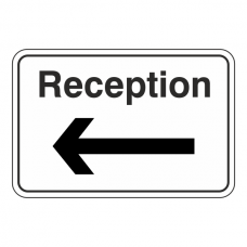 Reception Arrow Left Sign (Large Landscape)