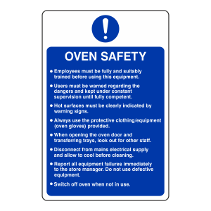 Oven Safety Sign