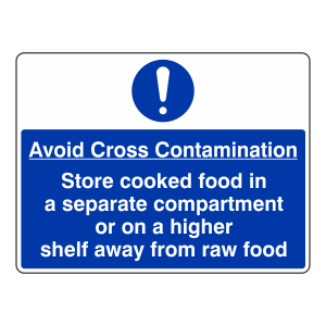 Avoid Cross Contamination Sign (Large Landscape)