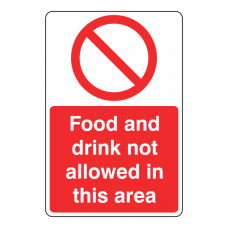 Food And Drink Not Allowed Sign