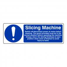 Slicing Machine Sign (Landscape)