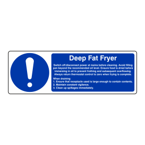 Deep Fat Fryer Sign (Landscape)
