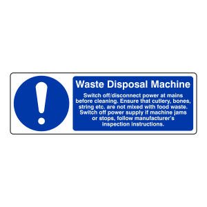 Waste Disposal Machine Sign (Landscape)