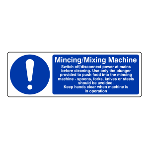 Mincing / Mixing Machine Sign (Landscape)